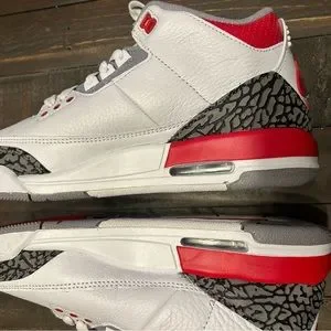 Jordan | Shoes | Air Jordan 3 Retro Gs Size 7y Fire Red Worn 